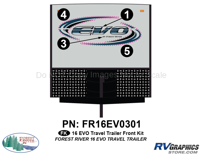 2016 EVO TT-Travel Trailer Front Graphics Kit