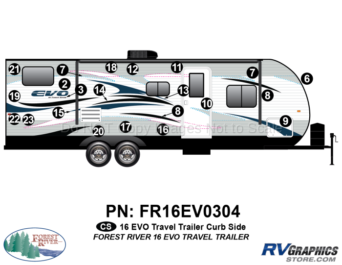 2016 EVO TT-Travel Trailer Curbside Graphics Kit