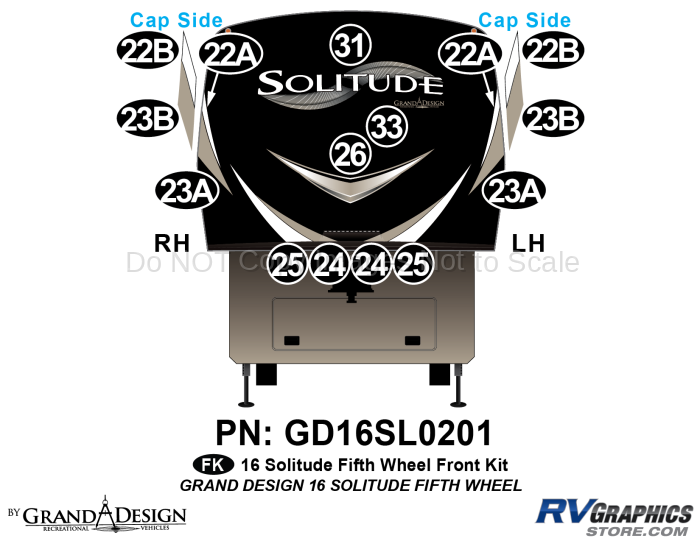 15 Piece 2016 Solitude FW Front Graphics Kit