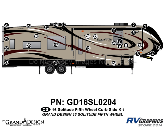 29 Piece 2016 Solitude FW Curbside Graphics Kit