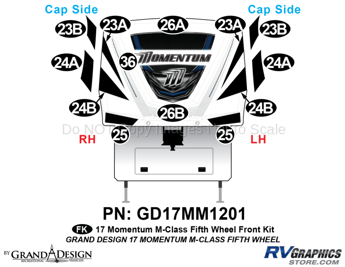 13 Piece 2017 Momentum M-Class Front Graphics Kit