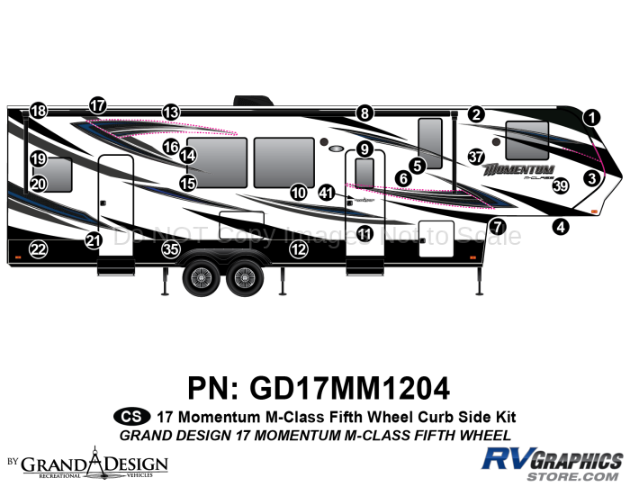 26 Piece 2017 Momentum M-Class Curbside Graphics Kit