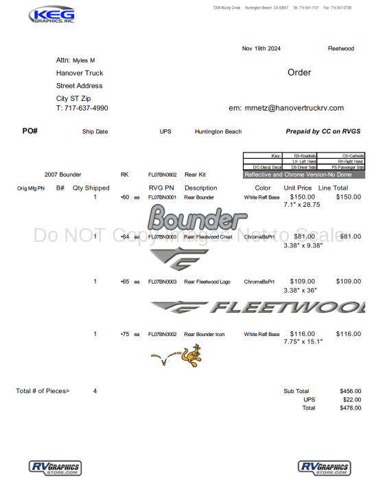 4 Piece 2007 Bounder qt 19Nov2024