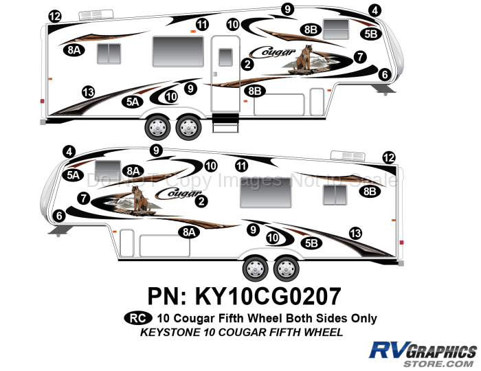 32 Piece 2010 Cougar FW Both Sides Only Kit (Roadside & Curbside)