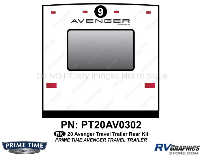 1 Piece 2020 Avenger Rear Graphics Kit