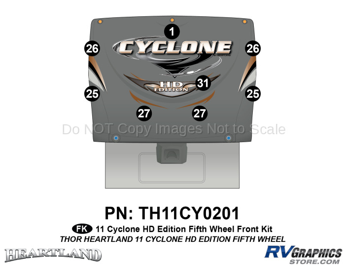 2011 Cyclone HD FW Front Kit