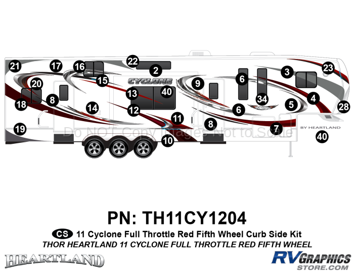 2011 Cyclone FW Red Curbside Kit