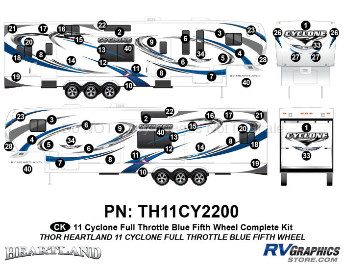 2011 Cyclone FW Blue Complete Kit