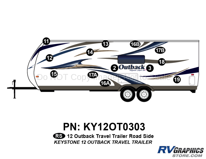 2012 Outback Travel Trail Roadside Graphics Kit