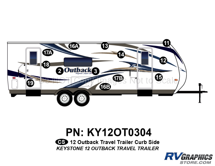 2012 Outback Travel Trail Curbside Graphics Kit