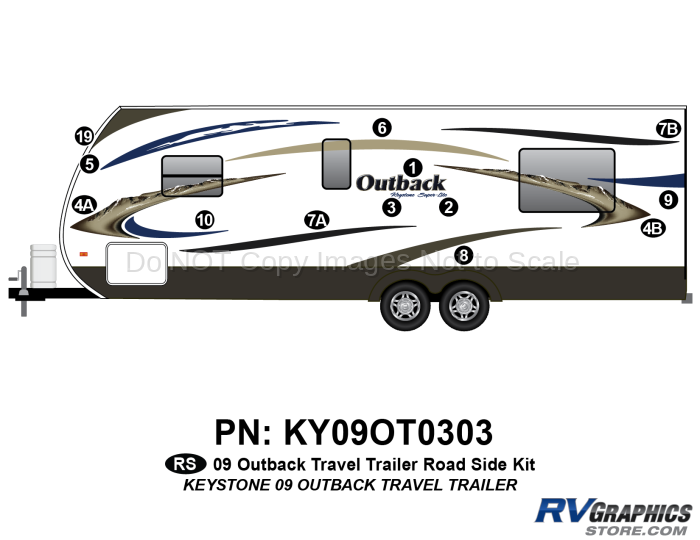 13 Piece 2009 Outback TT Roadside Graphics Kit