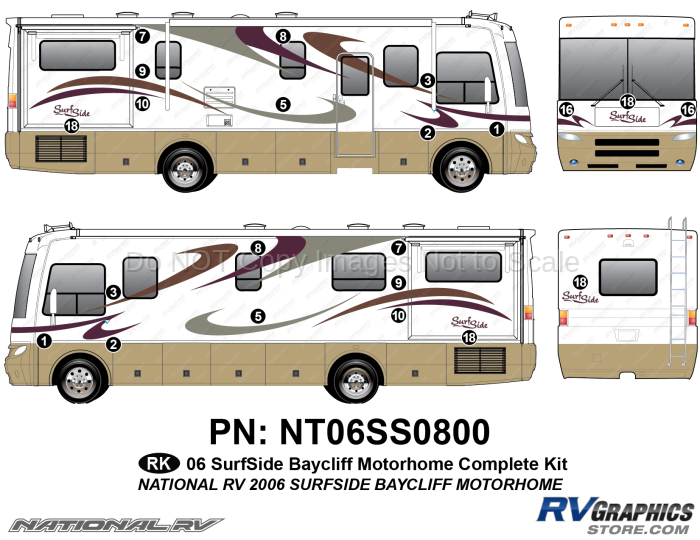 22 Piece 2006 Surfside Rossmoor Complete Graphics Kit