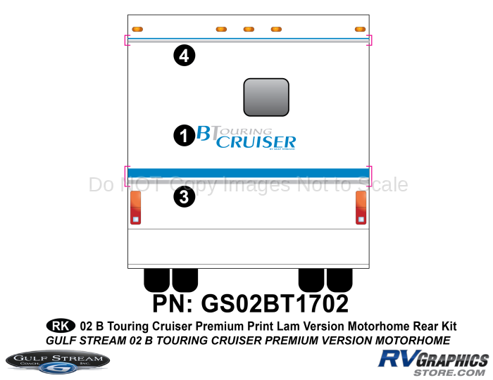 2002 B Touring Cruiser Rear Kit Premium Controltac Colors