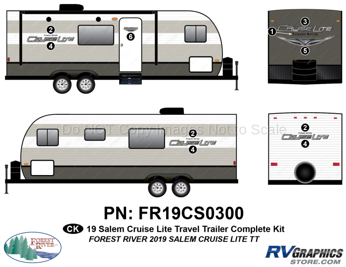 10 Piece 2019 Salem Cruise Lite Complete Graphics Kit