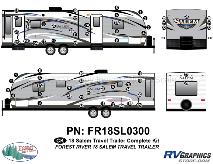 65 Piece 2018 Salem TT Complete Graphics Kit