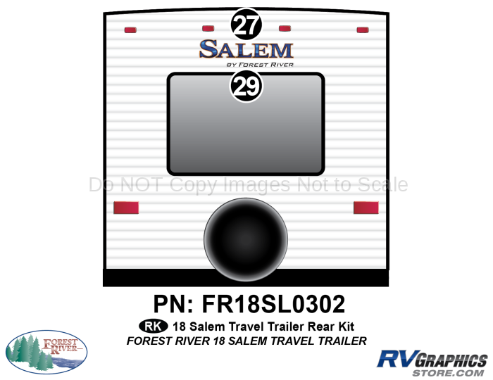 2 Piece 2018 Salem TT Rear Graphics Kit