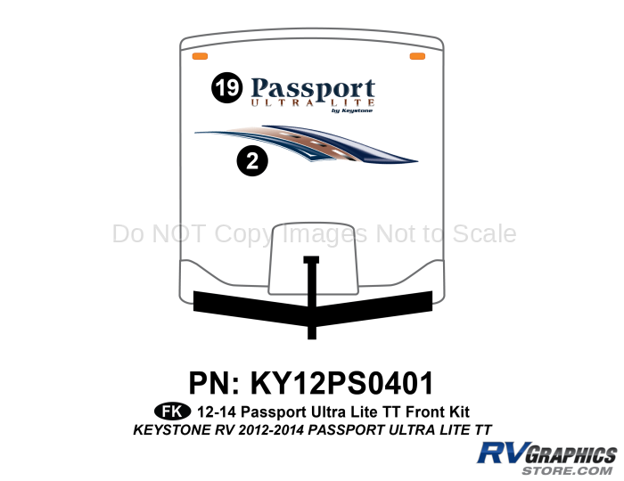 2 Piece 2012 Passport UltraLite Front Graphics Kit