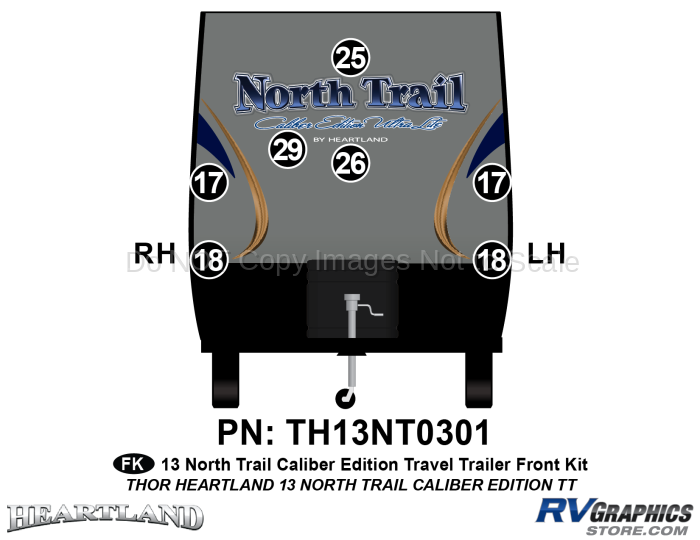 7 Piece 2013 North Trail Caliber Edition Front Graphics Kit