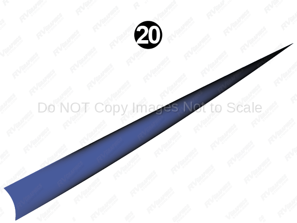 Rear Upper Print Blue Sweep