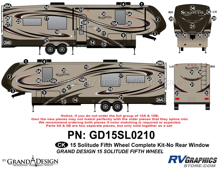 62 Piece 2015 Solitude FW Complete Graphics Kit