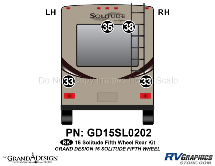 4 Piece 2015 Solitude FW Rear Graphics Kit