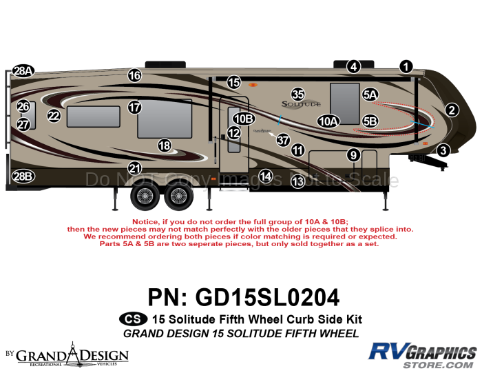 24 Piece 2015 Solitude FW Curbside Graphics Kit