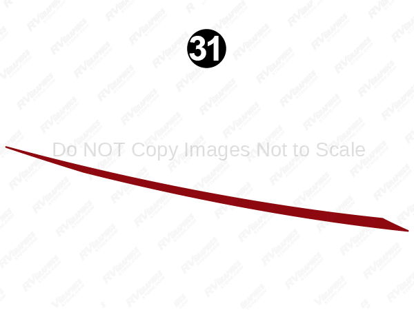 Mid Thin Red Swoop