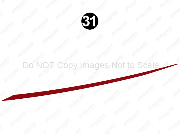 Mid Thin Red Swoop