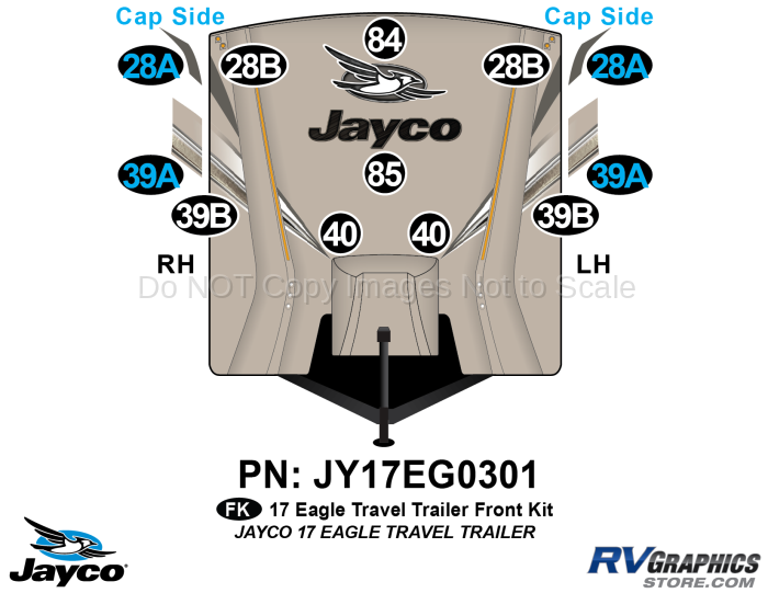 12 Piece 2017 Jayco Eagle TT Front Graphics Kit