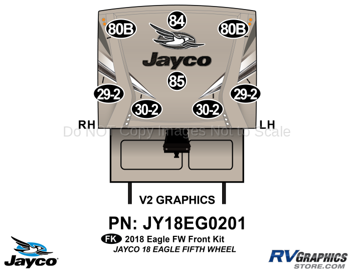 10 Piece 2018 Jayco Eagle FW Front Graphics Kit