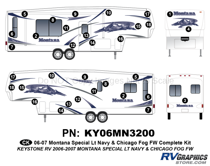 2007 Montana FW Complete  Kit Custom Lt Navy-Medium Gray