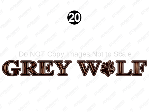 Side-Rear Grey Wolf Logo
