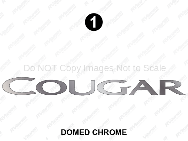 Domed Chrome Cougar Logo