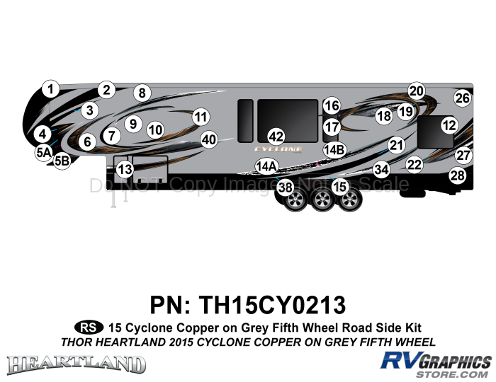 31 Piece 2014 Cyclone FW Roadside Graphics Kit Copper Gray Version