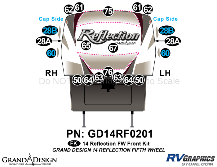 20 Piece 2014 Reflection FW Front Graphics Kit