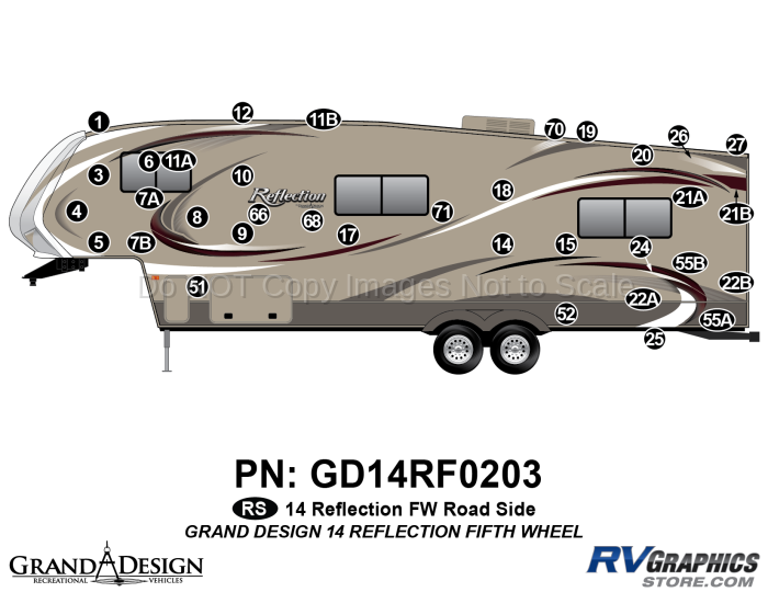 35 Piece 2014 Reflection FW Roadside Graphics Kit