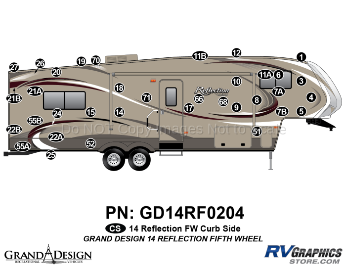 35 Piece 2014 Reflection FW Curbside Graphics Kit