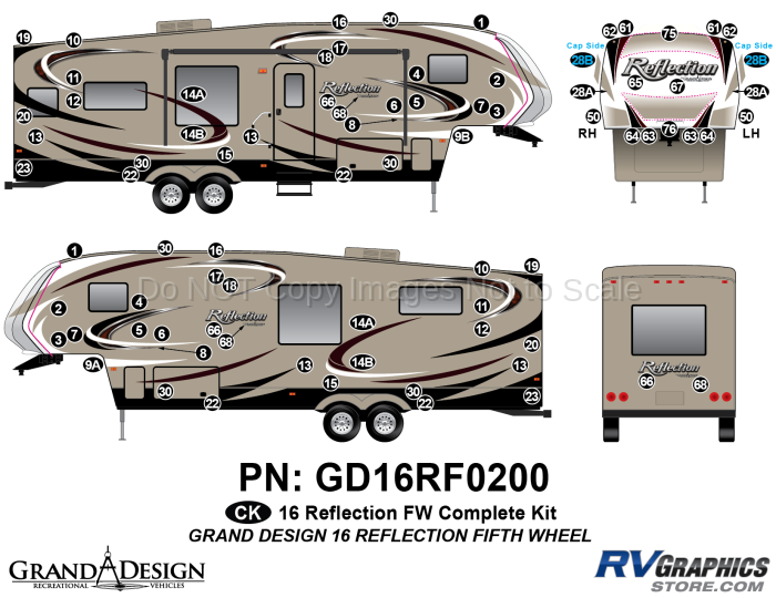 80 Piece 2016 Reflection FW Complete Graphics Kit