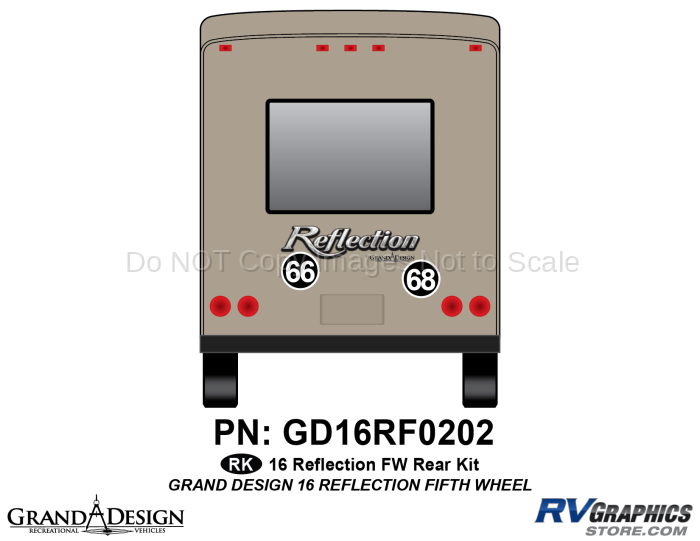 2 Piece 2016 Reflection FW Rear Graphics Kit