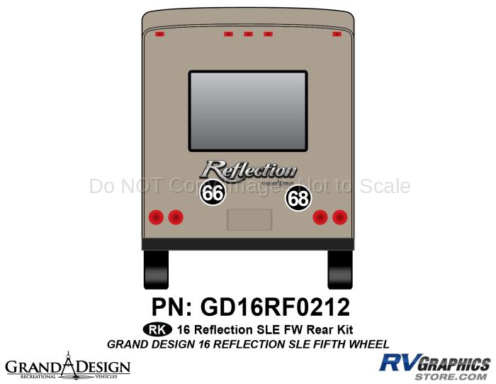 2 Piece 2016 Reflection SLE FW Rear Graphics Kit