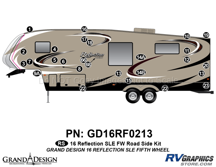 27 Piece 2016 Reflection SLE FW Roadhouse Graphics Kit