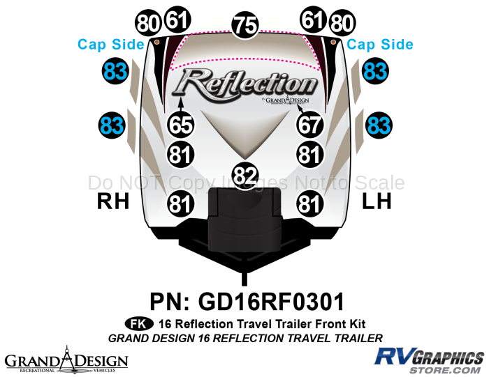 16 Piece 2016 Reflection TT Front Graphics Kit