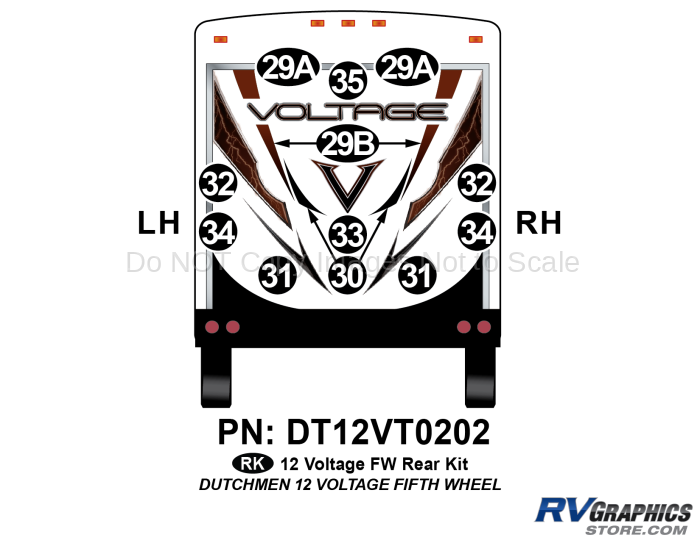 14 Piece 2012 Voltage FW Rear Graphics Kit
