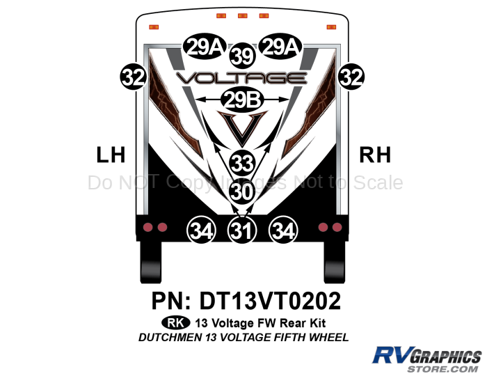 14 Piece 2013 Voltage FW Rear Graphics Kit