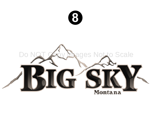 Side Big Sky Montana Logo Dome Logo
