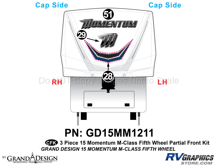 3 Piece 2015 Momentum Partial Center Front Kit