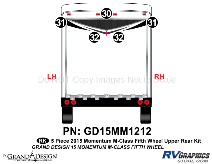 5 Piece 2015 Momentum FW Upper Rear Graphics Kit