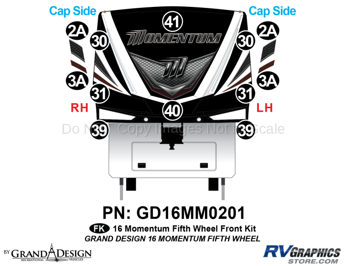 12 Piece 2016 Momentum FW Front Graphics Kit
