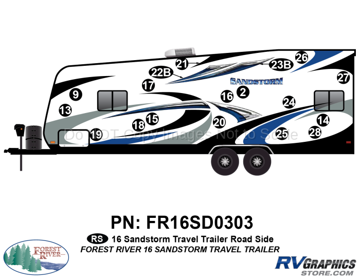 19 Piece 2016 Sandstorm TT Roadside Graphics Kit