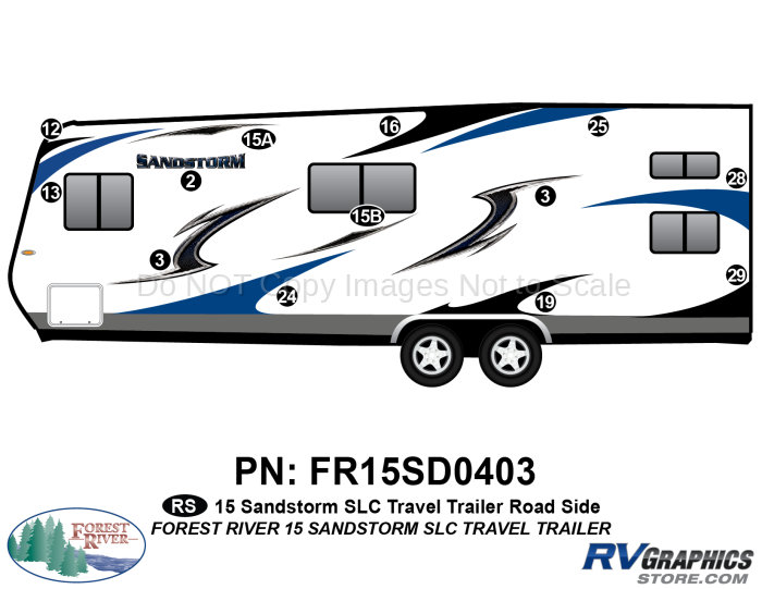 13 Piece 2015 Sandstorm SLC Medium TT Roadside Graphics Kit